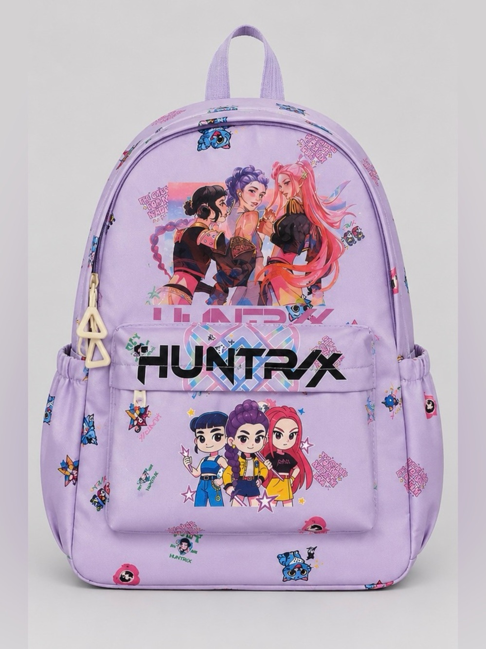 KPOP HUNTR/X Purple Backpack – Kids & Teens School Bookbag